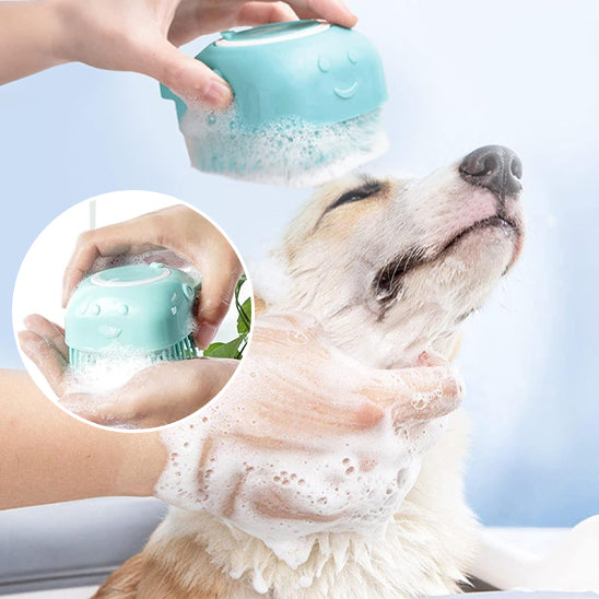 Brosse shampoing  remplissable pour chiens