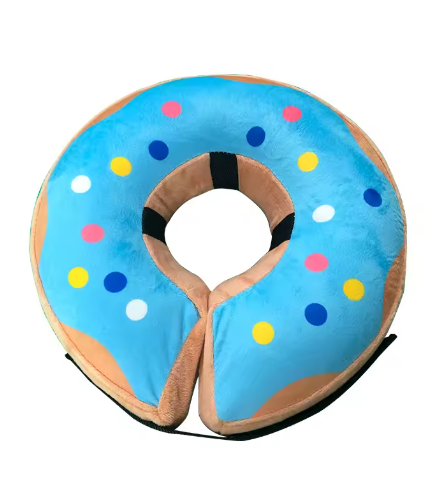 Collier élisabéthain gonflable bleu pâle pour chiens