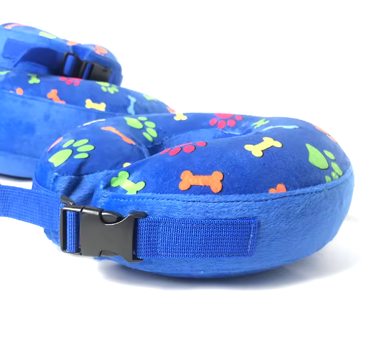 Collier élisabéthain gonflable rose pour chiens