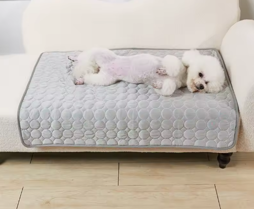 Couverture rafraîchissante pour chiens (Tons de gris)