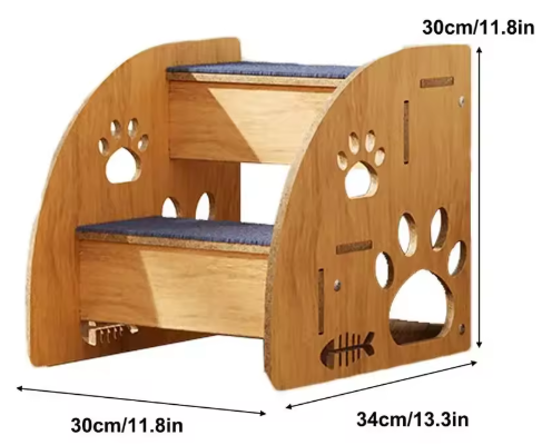 Escalier en bois pour chiens 2 marches