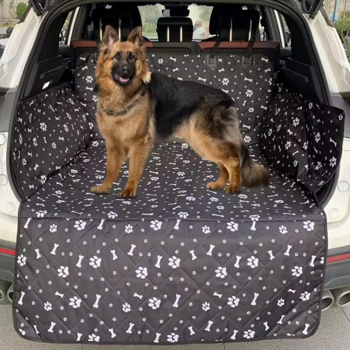 Housse imperméable de coffre pour auto avec motif os et pattes