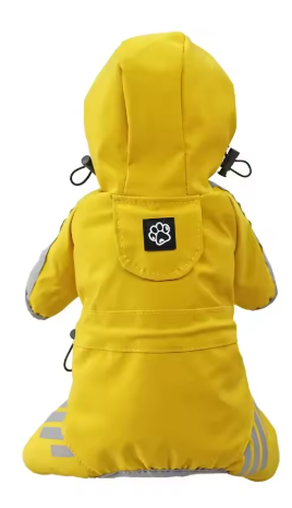 Imperméable jaune pour petits chiens