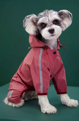 Imperméable rose pour petits chiens