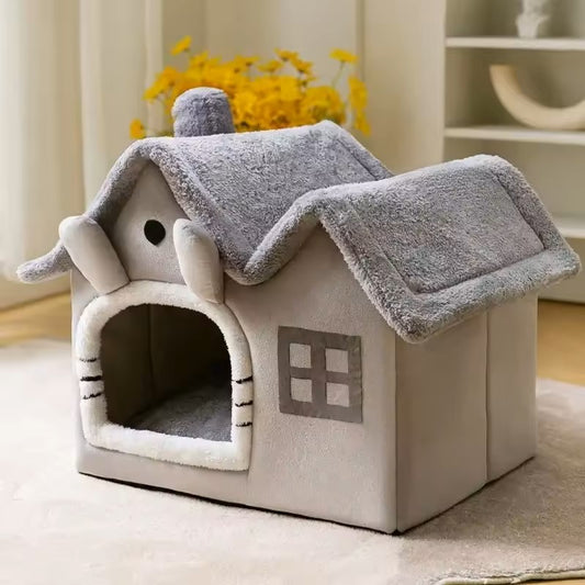 Panier pour chien de style niche d'intérieur et maisonnette,