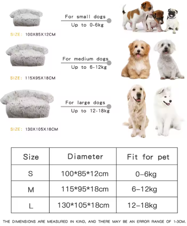 Panier pour chien protège canapé (tons de gris)