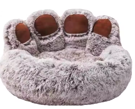 Coussin panier pour chien en forme de patte