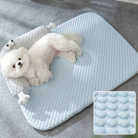 Panier lit pour chien avec oreiller design et mousse mémoire