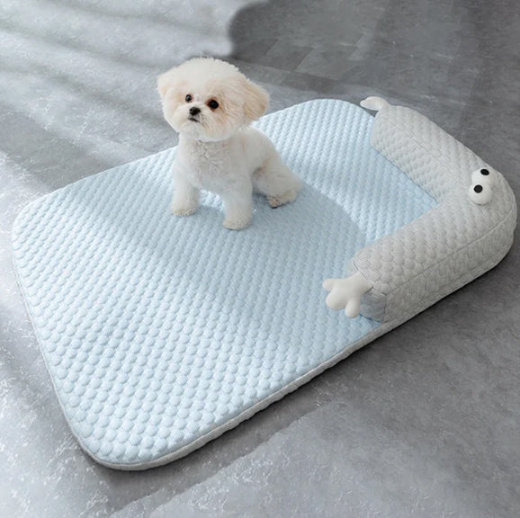 Panier lit pour chien avec oreiller design et mousse mémoire