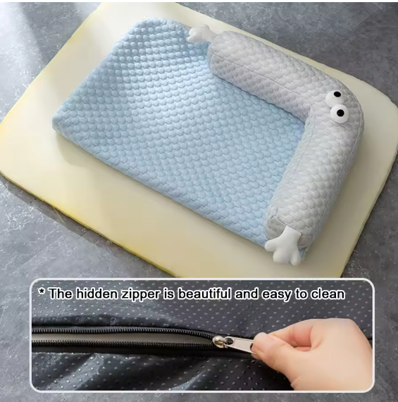 Panier lit pour chien avec oreiller design et mousse mémoire
